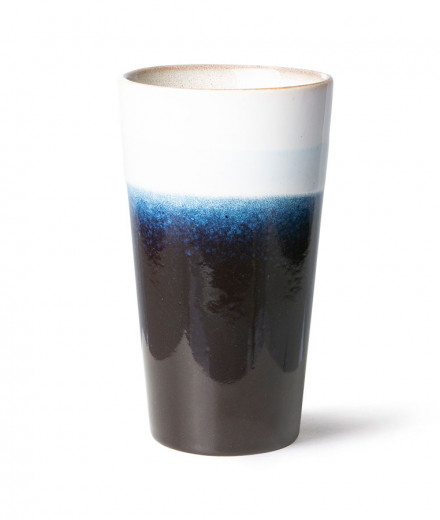 Latte Mug - bleu/noir (E8)