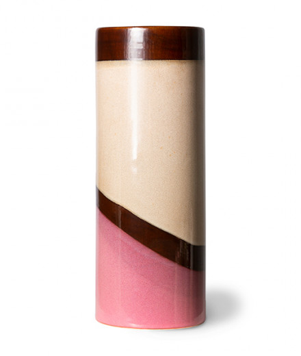 Vase 70s - beige/rose/taille L