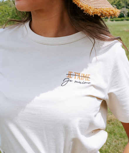 T-shirt "JE M'AIME" - beige