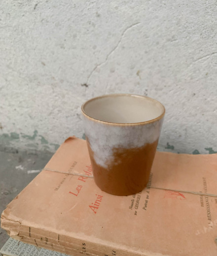 Tasse céramique - ocre/brun