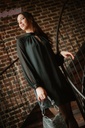 Robe satinée noire URBA