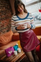Jupe/short LISA bordeaux