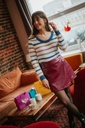 Jupe/short LISA bordeaux