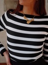 Pull ZOE noir/rayé