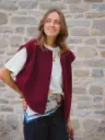 Veste INAYA bordeaux/sans manches