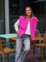 Veste INAYA rose/sans manches