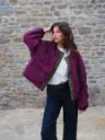 Veste réversible KATE kaki ou mauve
