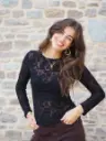 Blouse BLAISE noire/dentelle