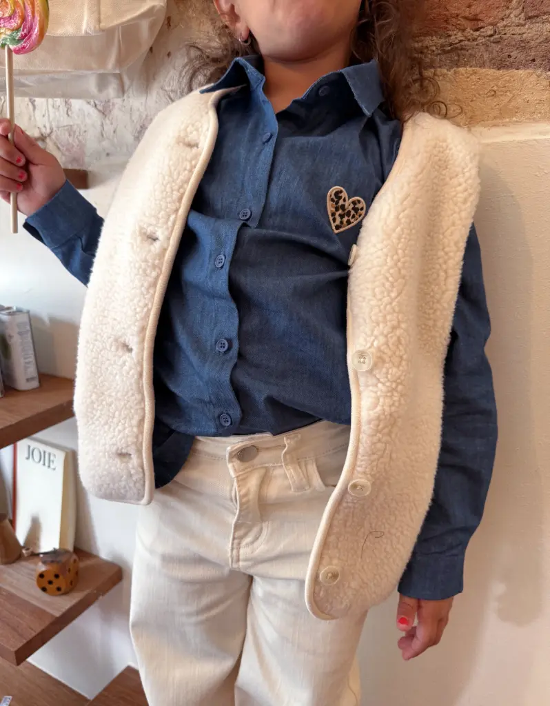 Mini chemise ANAIS bleu jeans (2/3)