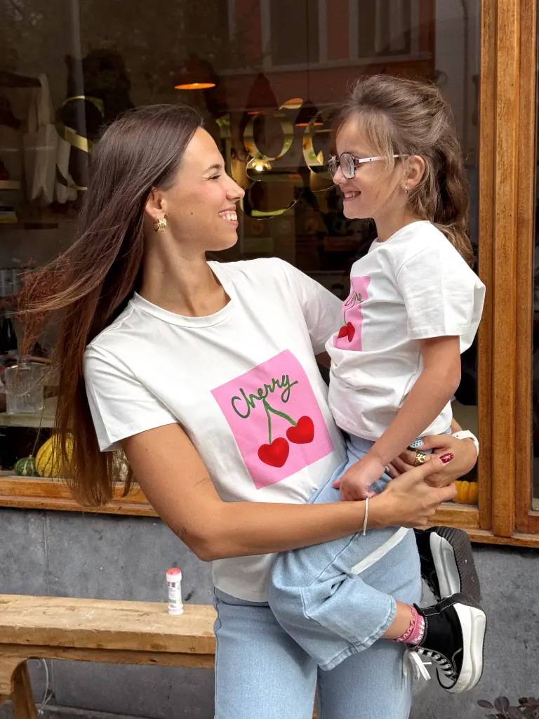 T-shirt CHERRY blanc