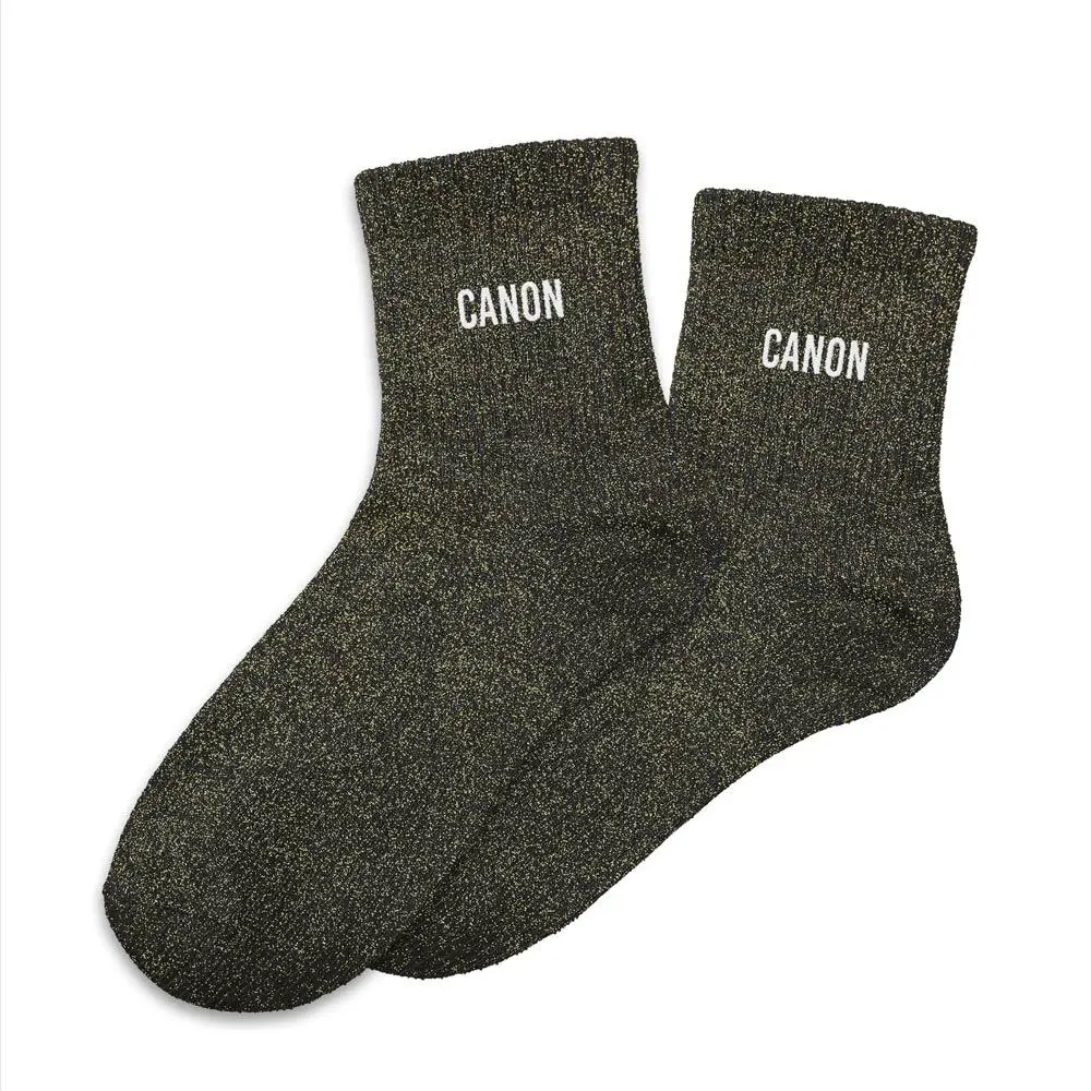 Chaussettes CANON noire à paillettes