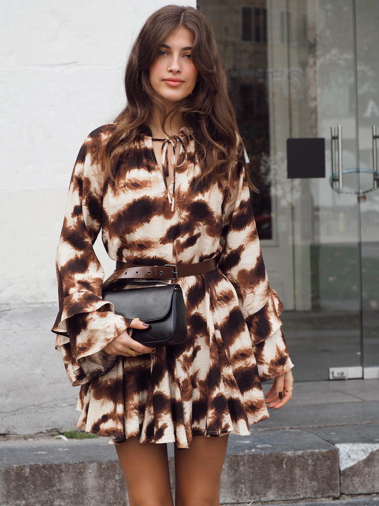 Robe OLIVINE brun/beige (S/M)