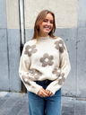 Pull KILIAN beige/fleurs