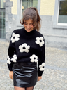 Pull KILIAN noir/fleurs