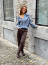 Pantalon barrel AGATHE marron