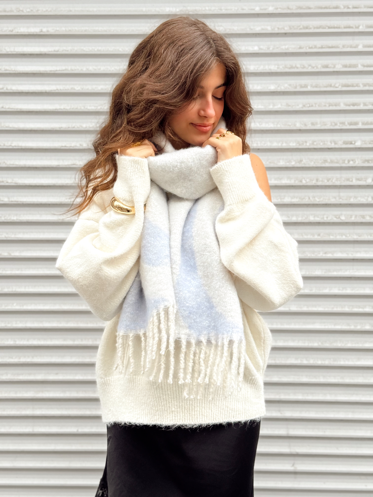 Écharpe JINIA lilas/vague