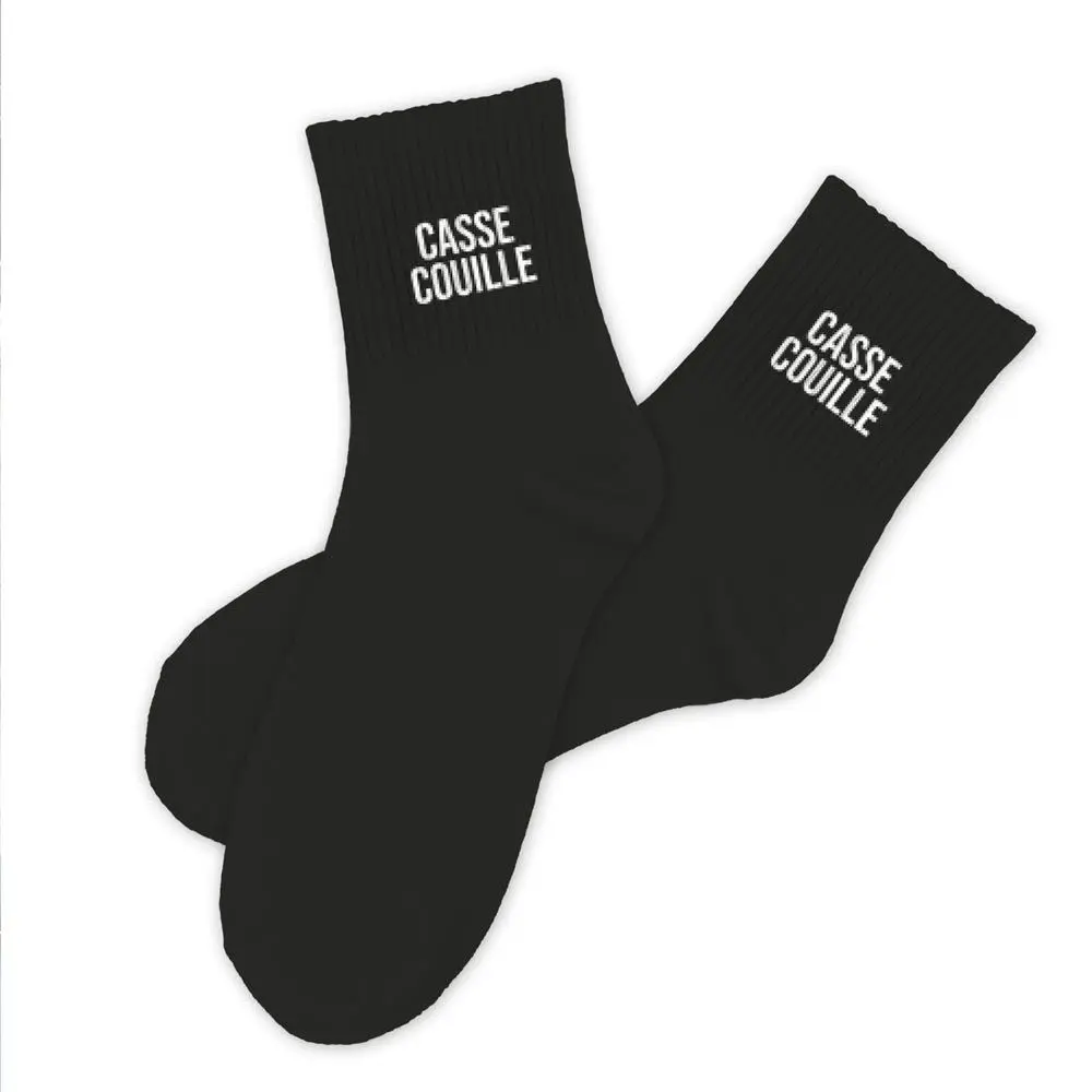 Chaussettes homme CASSE COUILLE noires