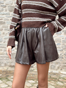 Short AURELIO brun/similicuir