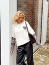 Pull ELIO blanc/léopard