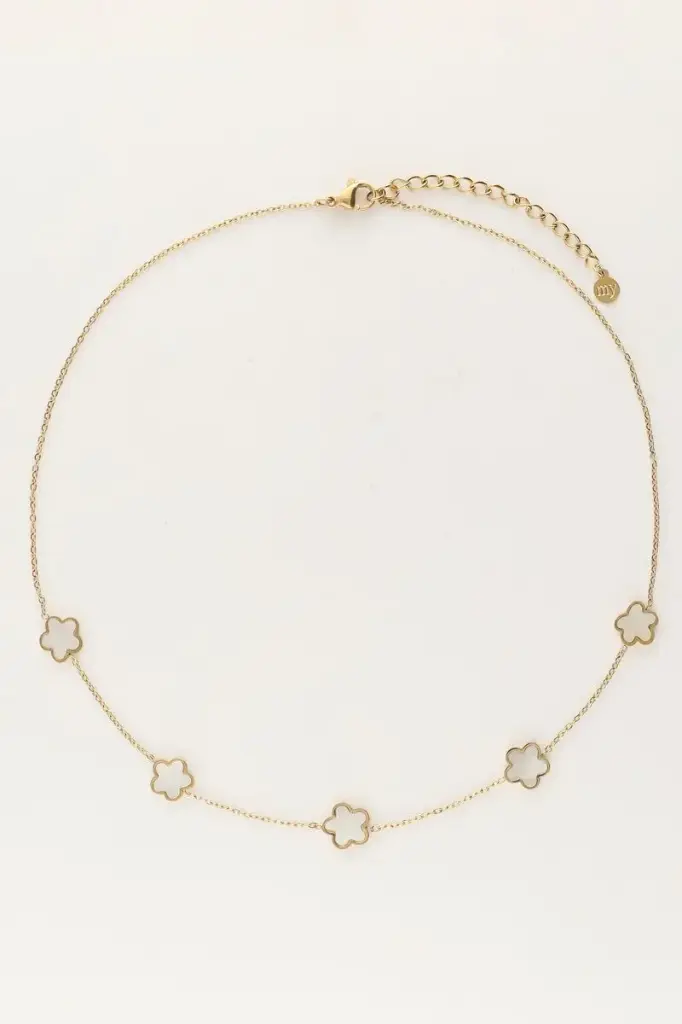 Collier BABE or/nacre