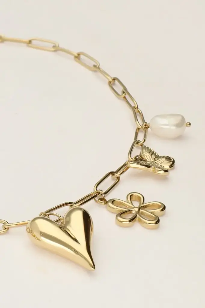 Collier RAYE breloques/or 