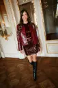 Veste MARLYN cuir bordeaux 
