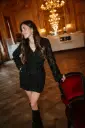 Robe JUDITH noir/sequins