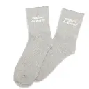 Chaussettes COPINE DE COEUR grise à paillettes 