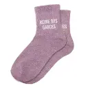 Chaussettes duo REINE DES GARCES mauve à paillettes