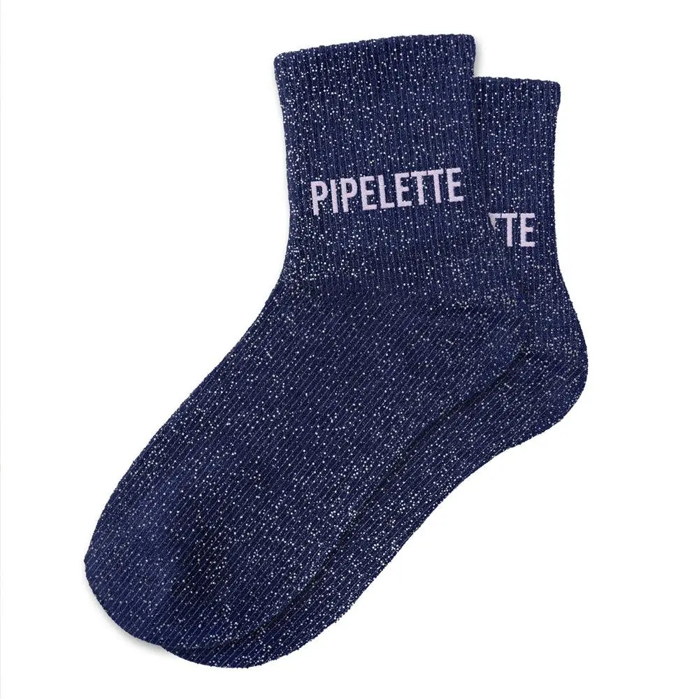 Chaussettes PIPELETTE bleu à paillettes