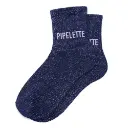 Chaussettes bleu PIPELETTE à paillettes