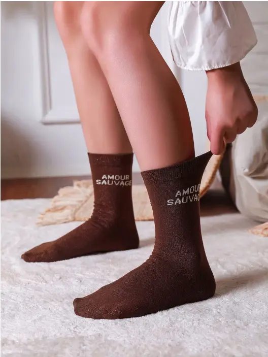 Chaussettes AMOUR SAUVAGE brune