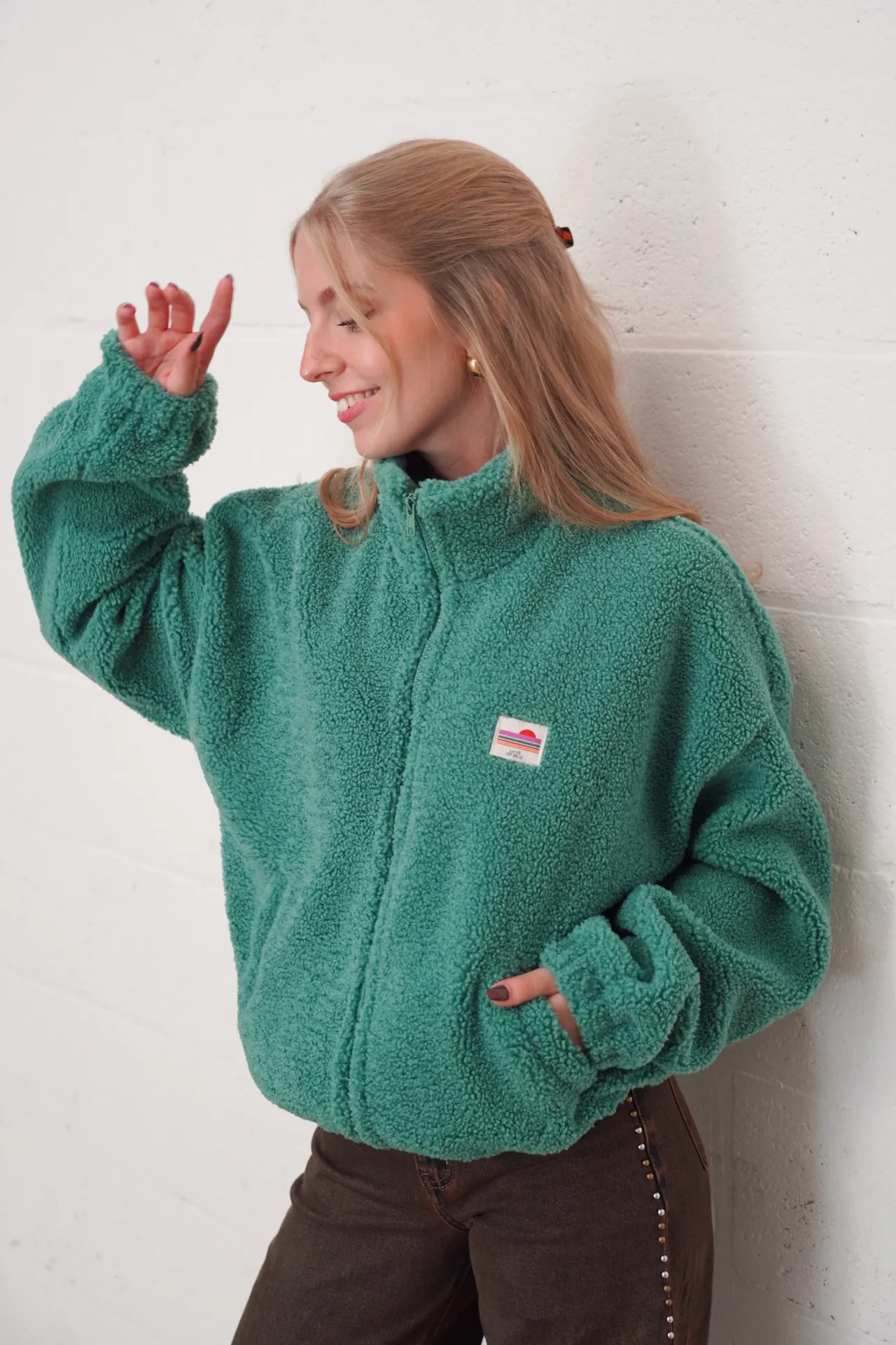ILLY VERT - veste polaire