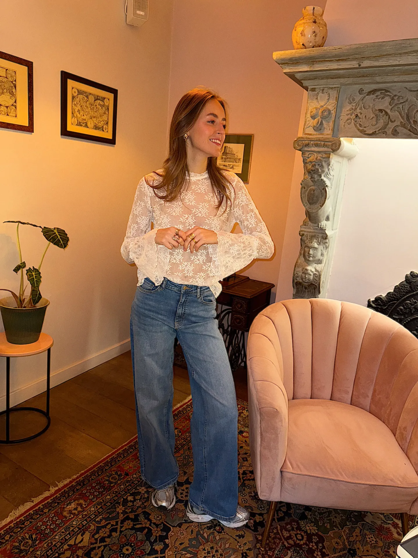 Jeans FELINA bleu moyen