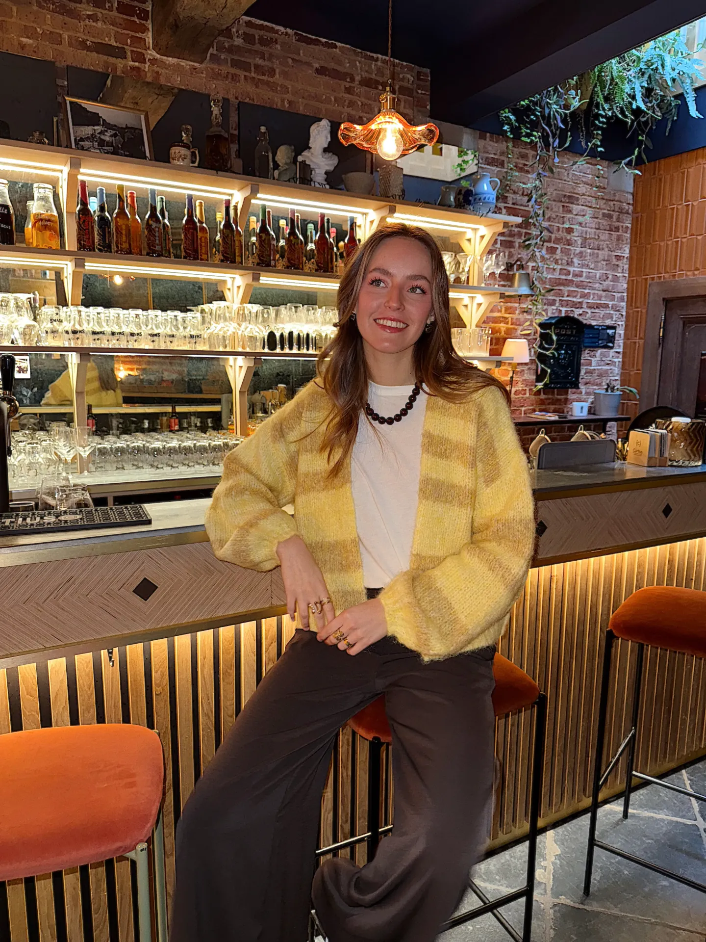 Gilet ANOUK jaune/rayé