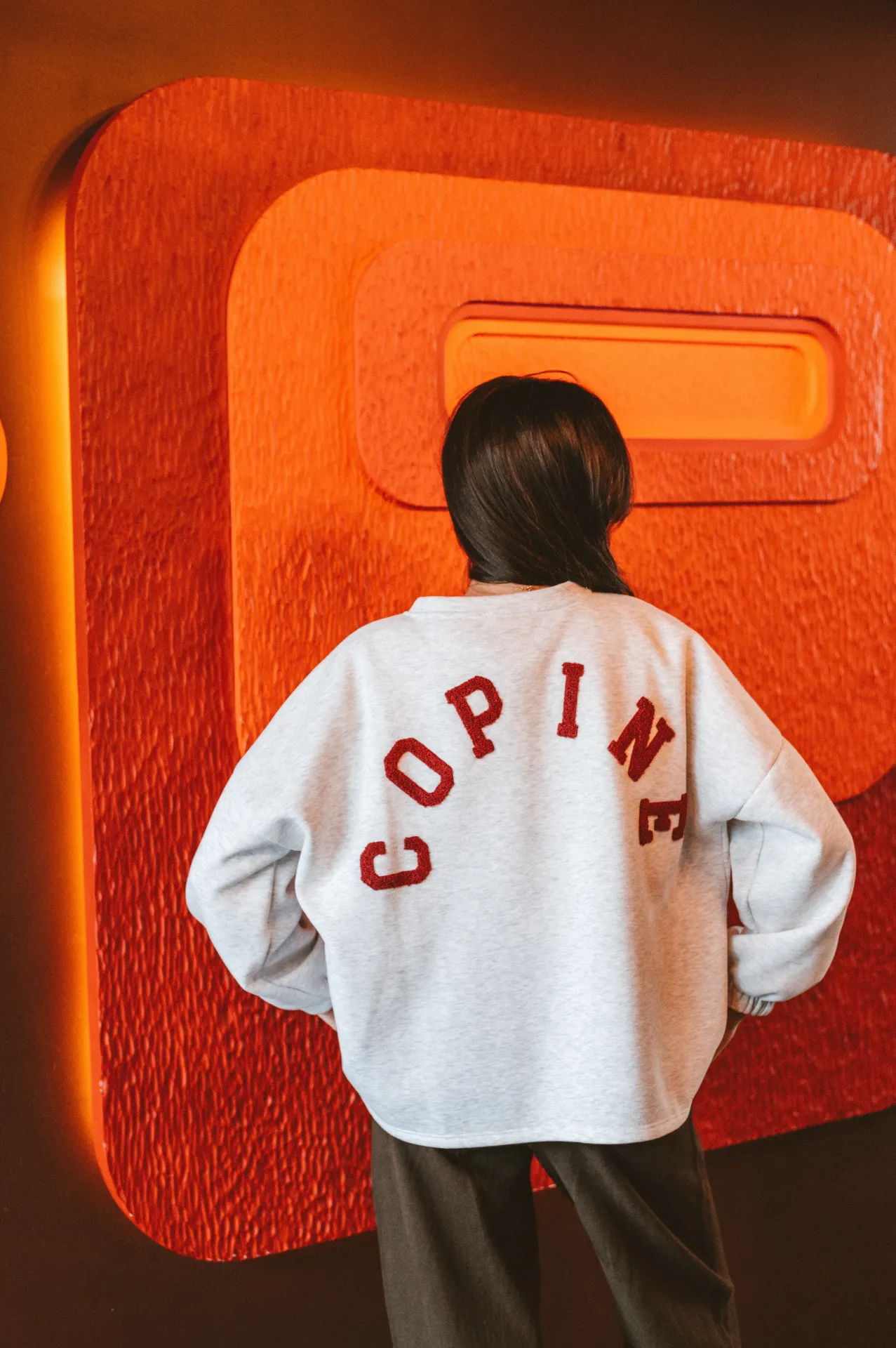 Sweat COPINE bordeaux/gris