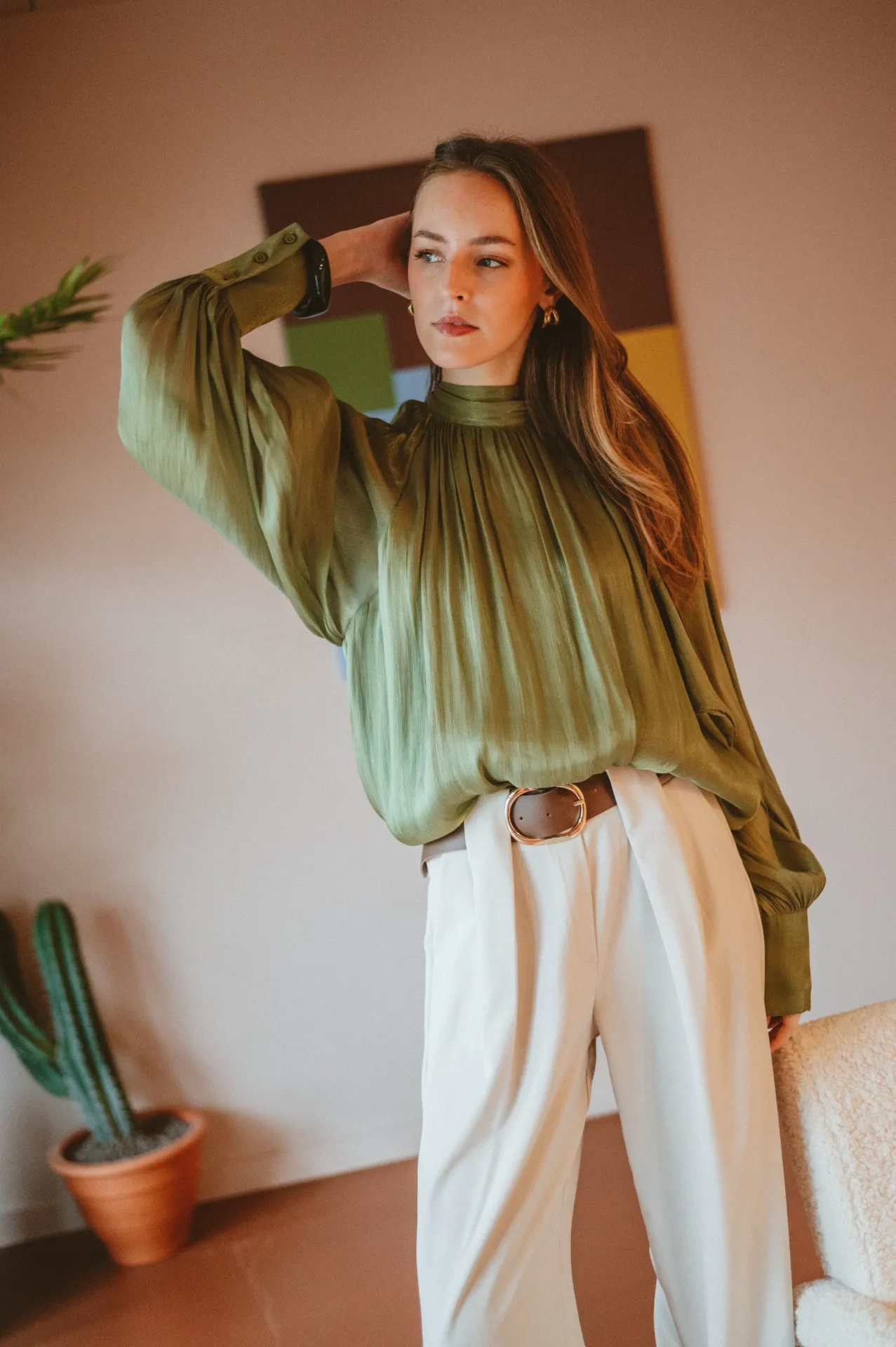 Blouse vaporeuse SUZIE vert