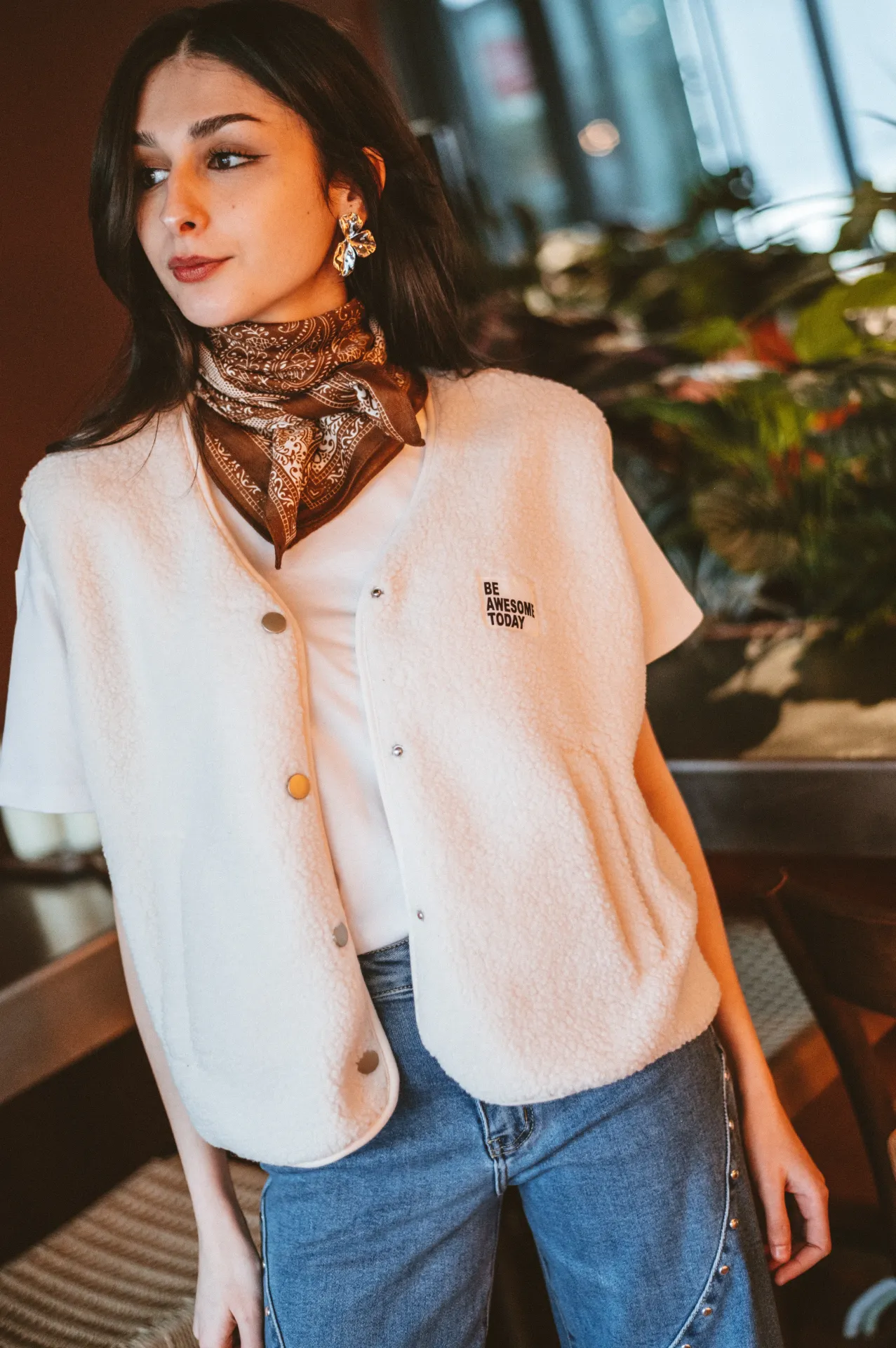 Gilet AWESOME beige/teddy (S/M)