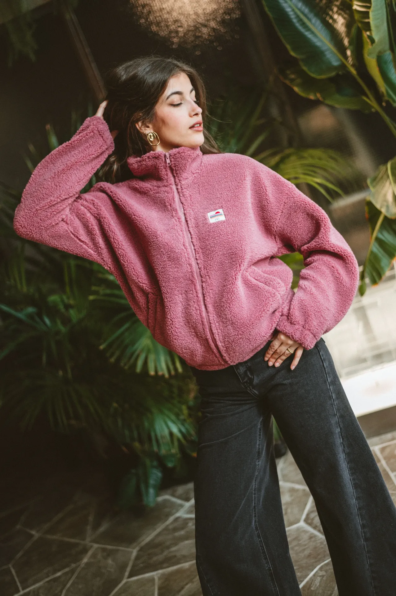 Veste polaire ILLY vieux rose