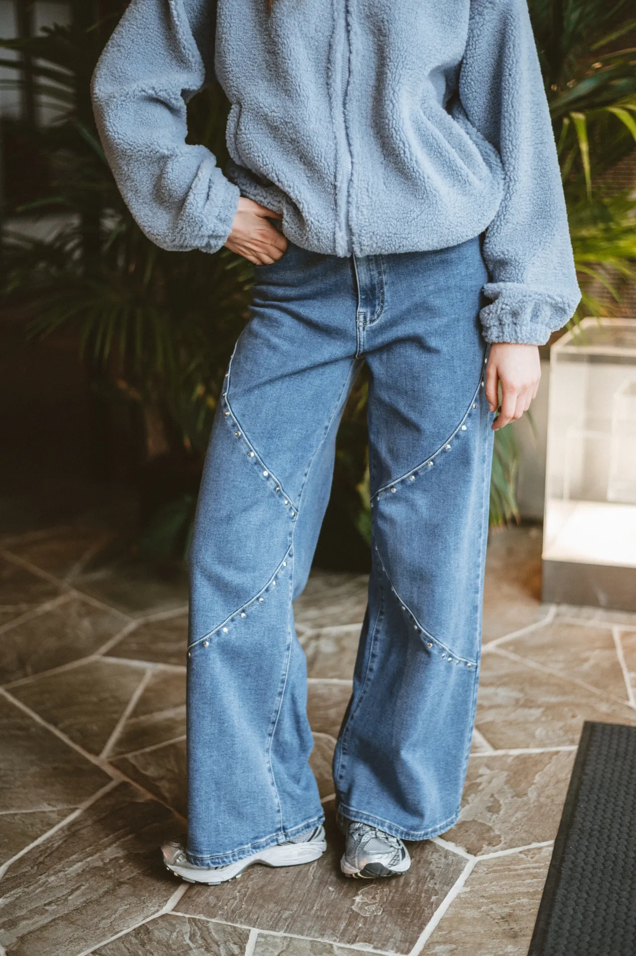 Jeans HALIE clouté/bleu (34)