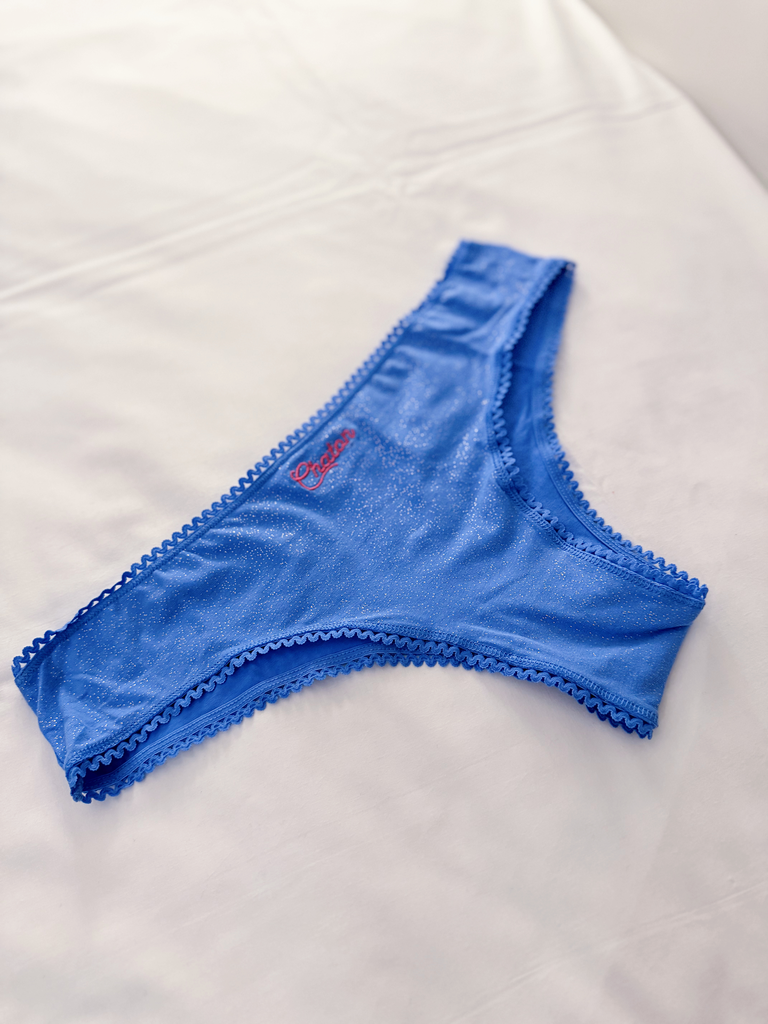 Culotte CHATON bleu clair à paillettes (XS/S)