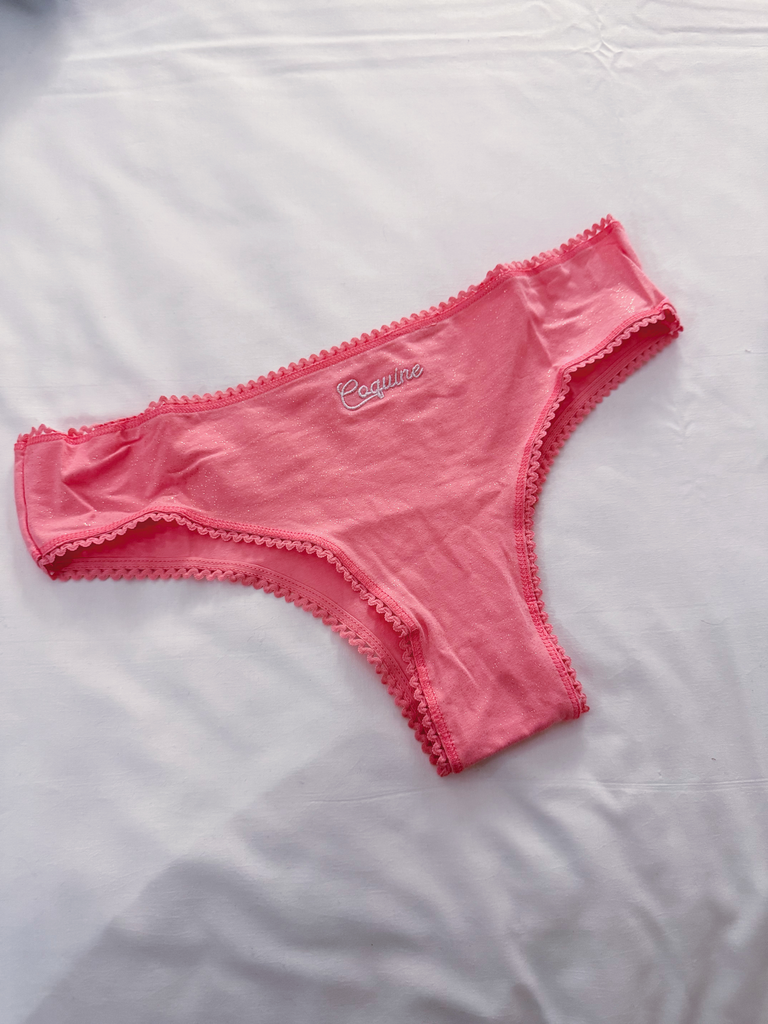 Culotte COQUINE rose à paillettes