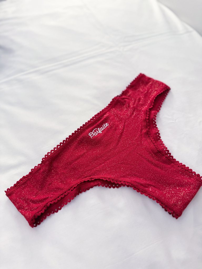 Culotte PARFAITE bordeaux à paillettes (XS/S)