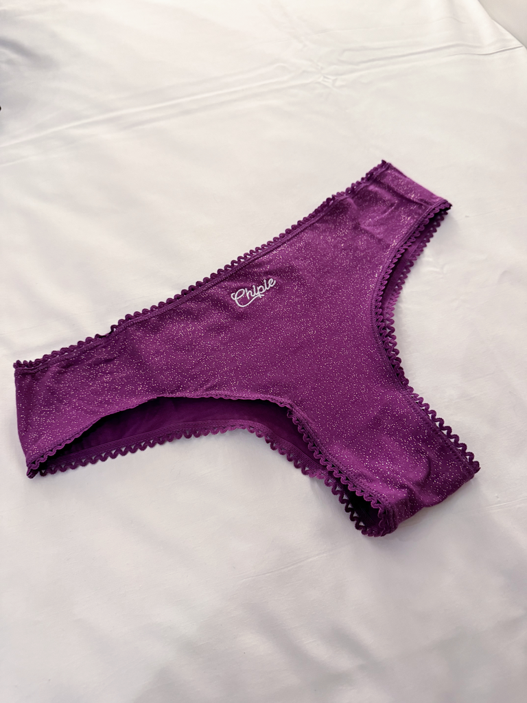 Culotte CHIPIE mauve à paillettes