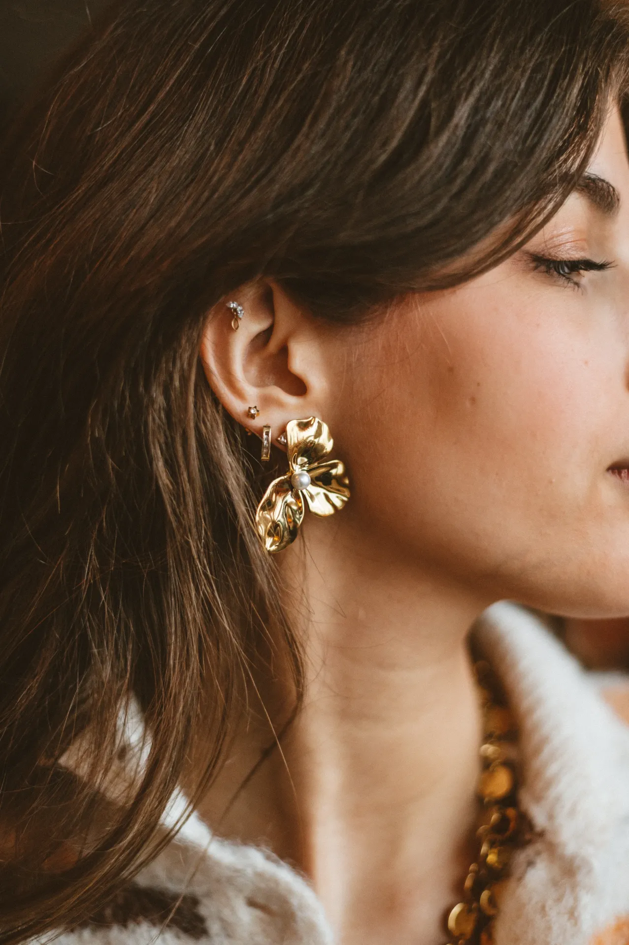 Boucles d'oreilles JASY or