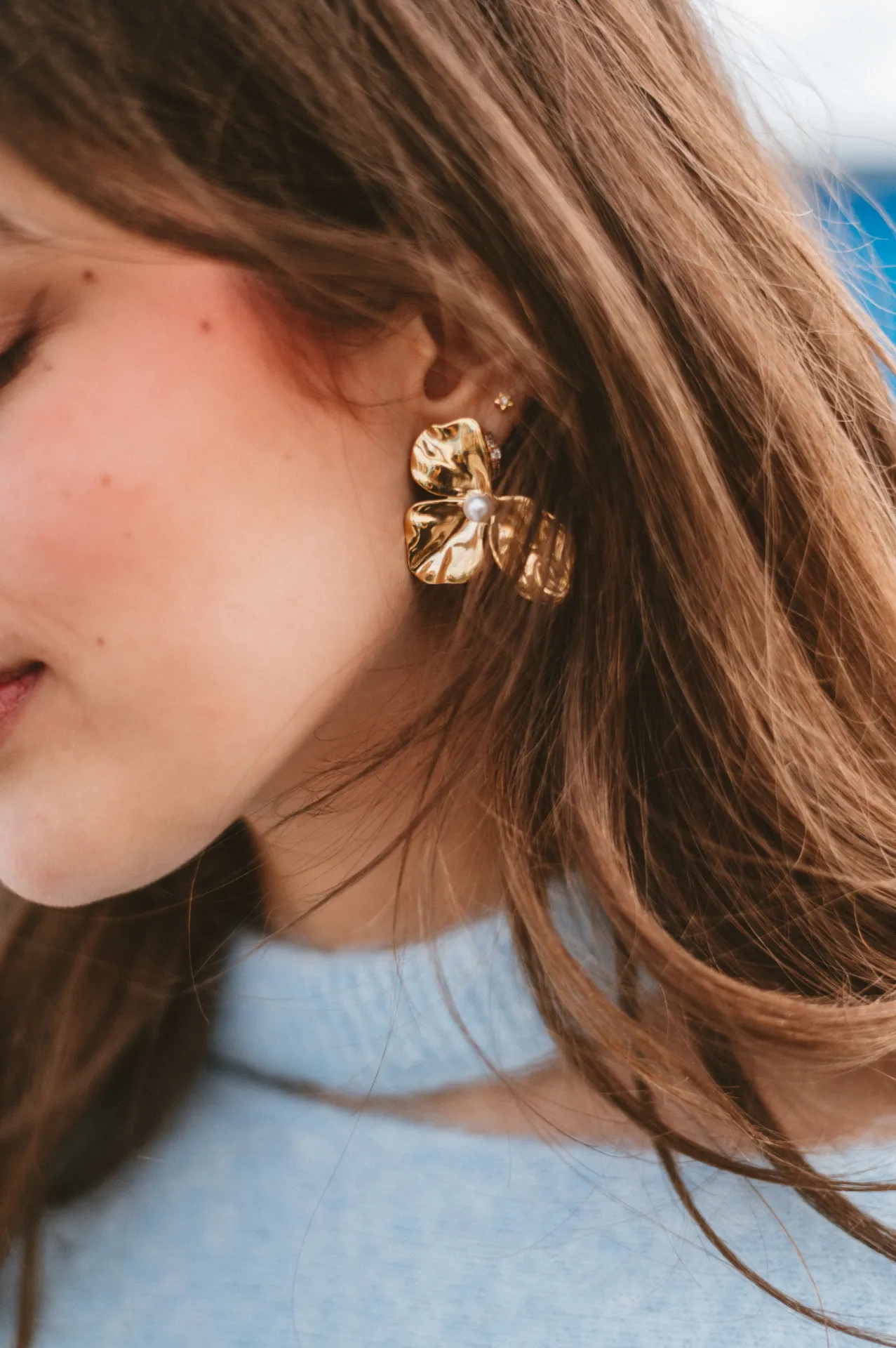 Boucles d'oreilles JIZZY or/perle