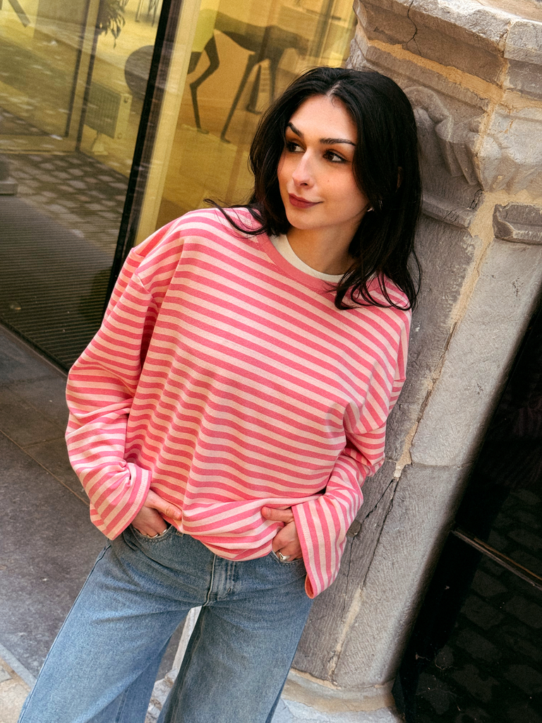 T-shirt manches longues NOA rose clair/rose