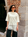 T-shirt LOUNA blanc/dentelle