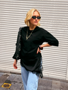 T-shirt LOUNA noir/dentelle