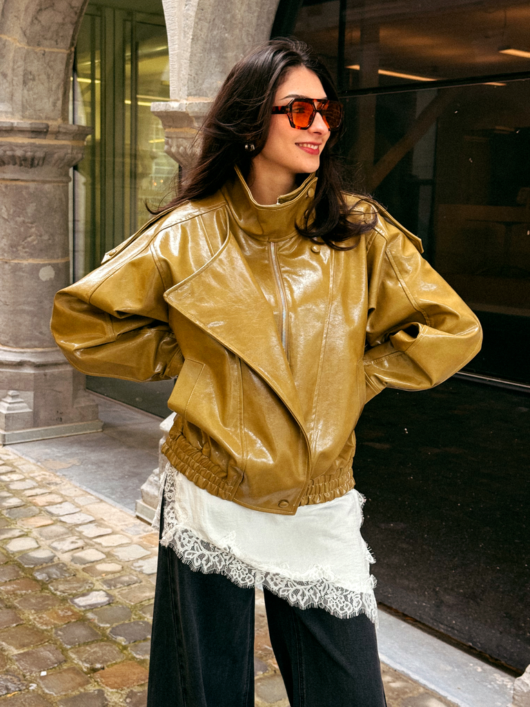 Veste APOLINE olive/vinyle